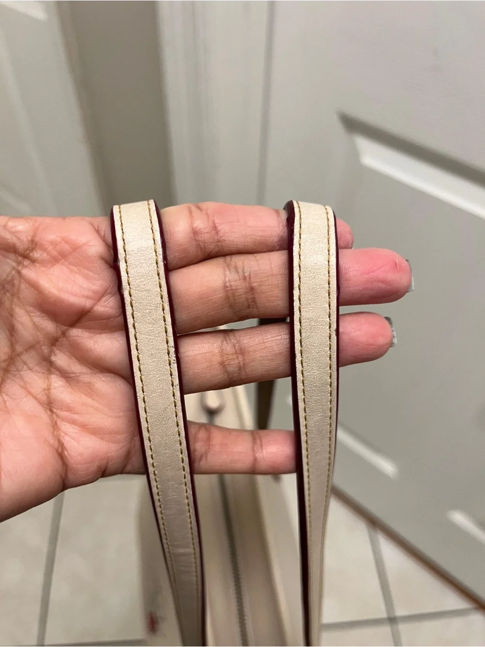Coach White Leather Mickey Mouse Tote with Red Accent